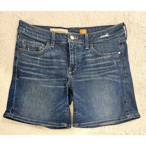 Pilcro and the letterpress denim jean shorts, western, sz 27, 14 inch long